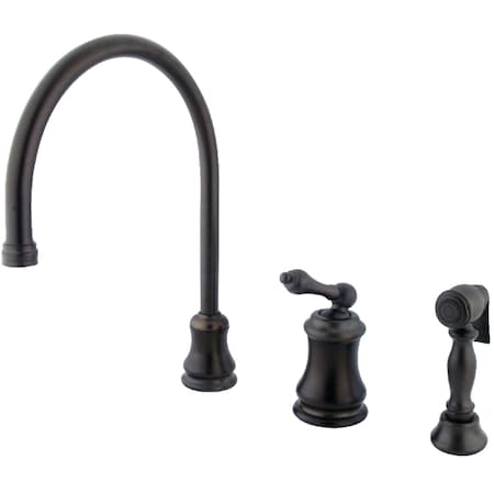 Kingston Brass KS3815ALBS Widespread Kitchen Faucet, Oil Rubbed Bronze KS3815ALBS